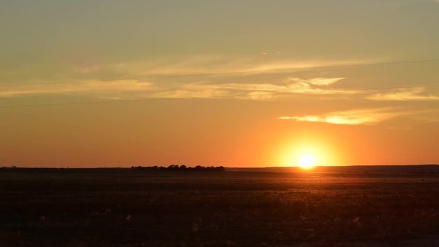 Sonnenuntergang im Golden Outback, Wheatbelt, Westaustralien, Australien, Zeitraffer