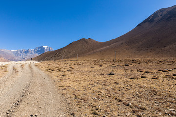 mountain road from Kagbeni to Muktinath, Nepal