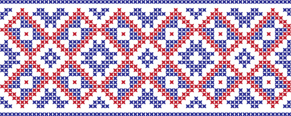 embroidered Ukrainian national pattern cross