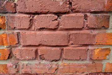 The idea of design embossed wall of an old textured bricks 