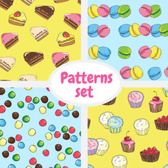 Sweet design set cards. pattern. Banner