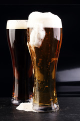 Still Life with a draft beer by the glass.