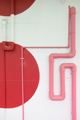 Pipe on wall