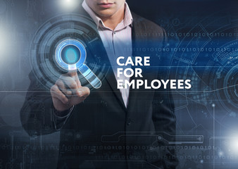 Business, Technology, Internet and network concept. Business man