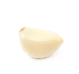 Single garlic clove isolated