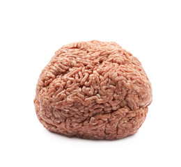 Ball of minced meat isolated