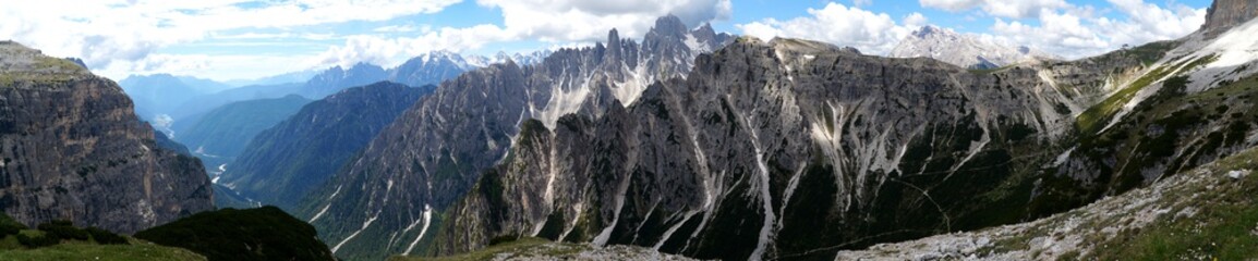 Panorama Aussicht in den Sextener Dolomiten