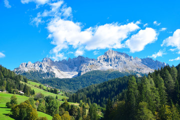 Fototapeta na wymiar South Tyrol mountain view landscape Deutschnofen