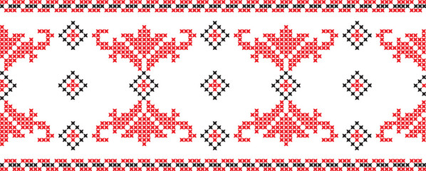 embroidered Ukrainian national pattern cross