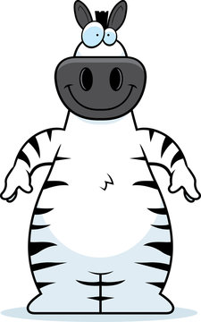 Cartoon Zebra Smiling
