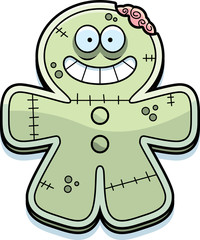 Smiling Cartoon Gingerbread Zombie