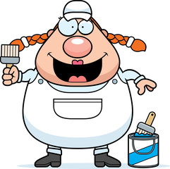 Cartoon Painter Paintbrush