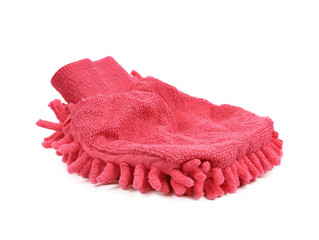 Car washing mitt glove isolated