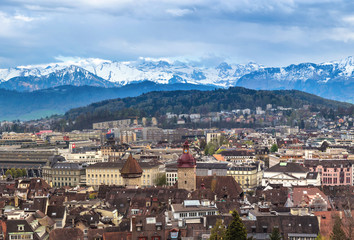 Fototapeta na wymiar Lucerne cityscape, Switzerland