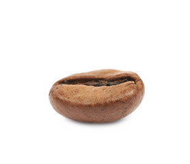 Single coffee bean isolated