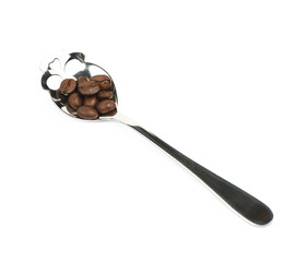 Skull shaped teaspoon isolated