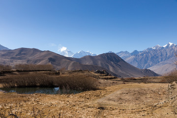 Fototapeta na wymiar autumn landscape, Himalayas