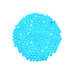 Round pile of soil water beads