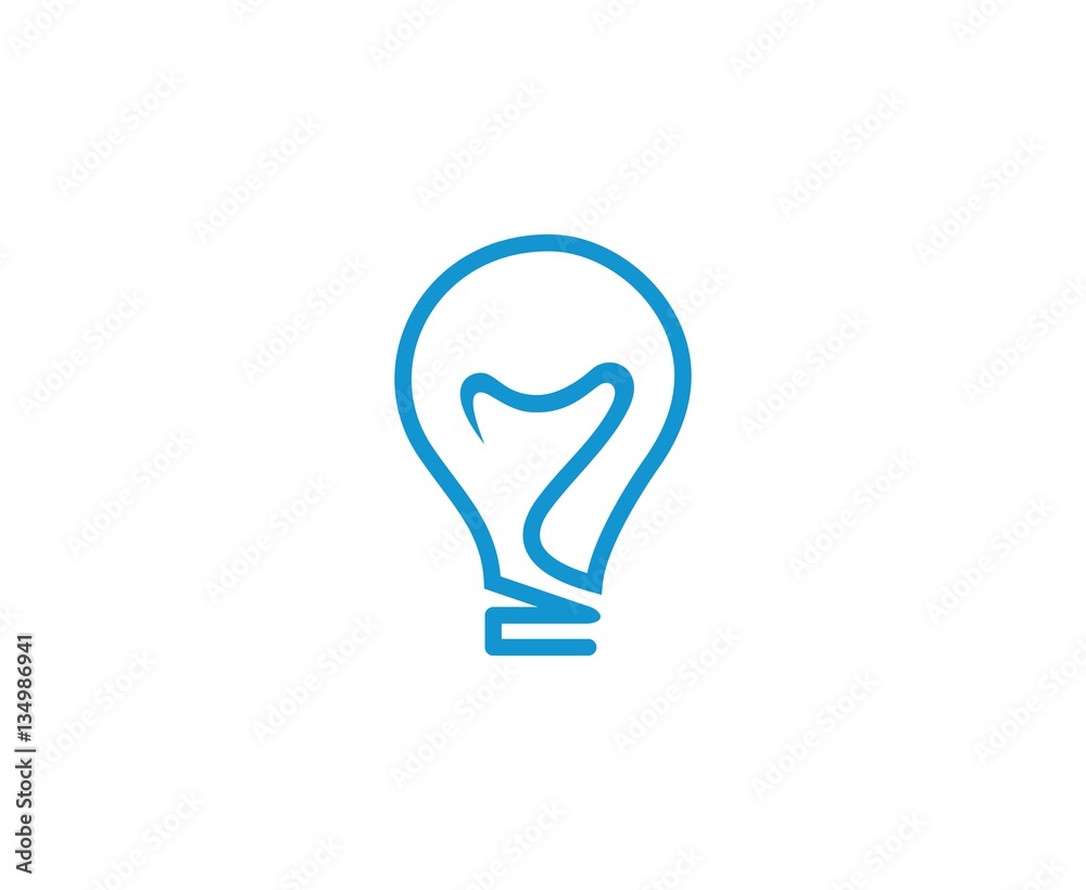 Wall mural bulb logo