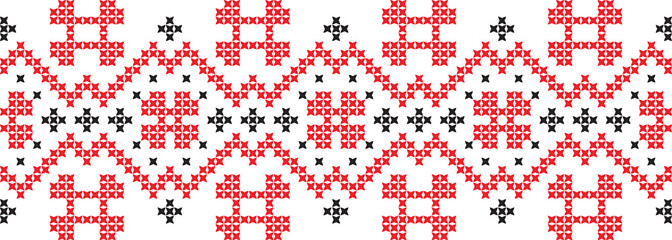 Fototapeta na wymiar embroidered Ukrainian national pattern cross
