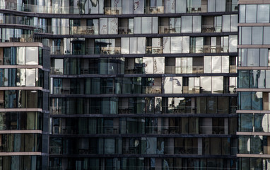 Modern buildings in the hearth of london City