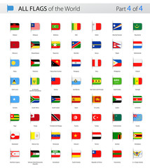 All World Bookmark Label Vector Flags - Collection