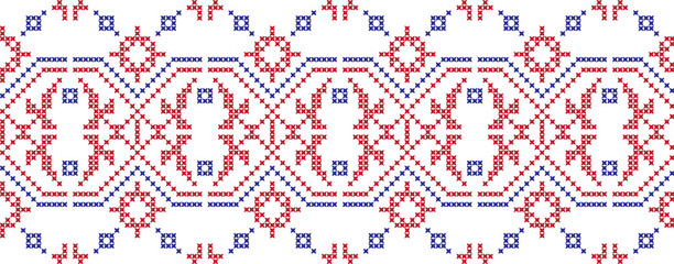 embroidered Ukrainian national pattern cross