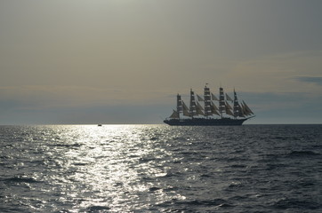 Obraz premium Sailing Boat at Piran