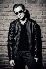 guy in leather jacket