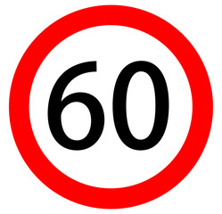 Geschwindigkeitsbegrenzungsschild 