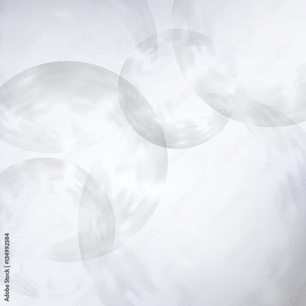 Aufkleber transparent spheres. subtle background with light gray circles