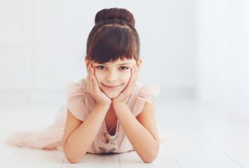 Fototapeta premium portrait of beautiful young girl in princess dress
