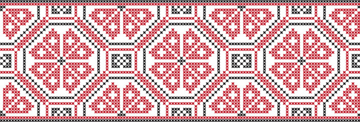 embroidered Ukrainian national pattern cross