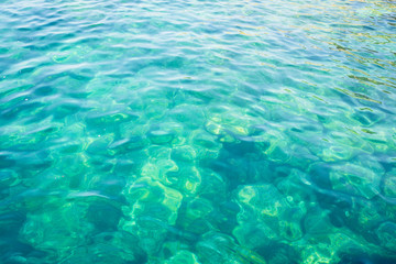 Fototapeta na wymiar Clear Water On The Mediterranean Sea's Coast