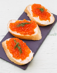 Photo of sandwiches with caviar