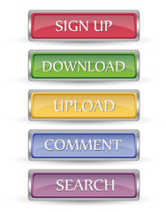 5 buttons for website