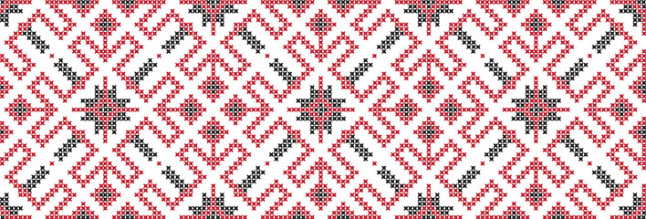 embroidered Ukrainian national pattern cross