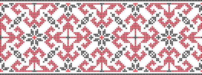 embroidered Ukrainian national pattern cross