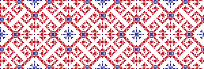 embroidered Ukrainian national pattern cross