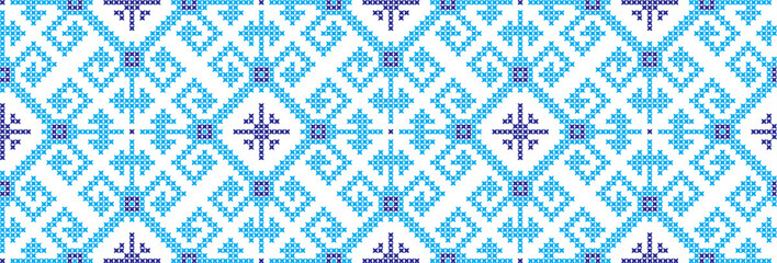 embroidered Ukrainian national pattern cross