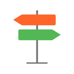 Street sign icon. Isolated vector on white background.