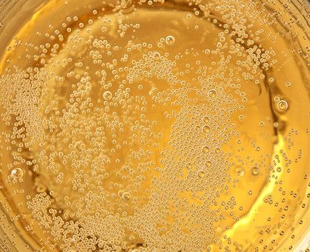 closeup of champagne glass