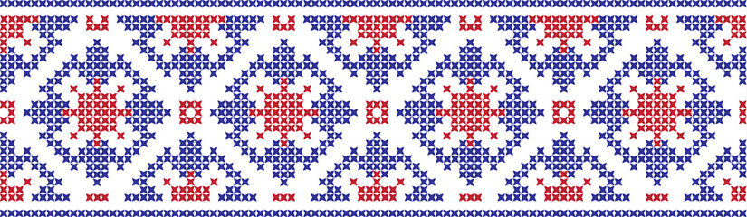 embroidered Ukrainian national pattern cross