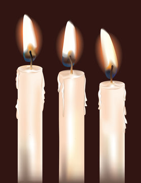 Three White Candles
