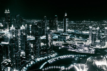 Fototapeta premium Dubai Panorama At Night