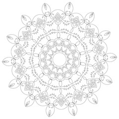 Mandala. Ethnic decorative elements. Vintage decorative elements. Oriental pattern illustration. Islam, Arabic, Indian, turkish, pakistan chinese ottoman motifs