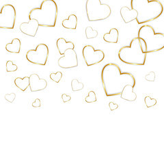 Happy valentines day background with paper hearts. Vector illustration.