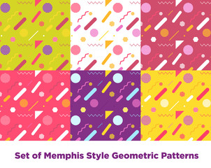 Hipster Fashion Memphis Style Geometric Pattern