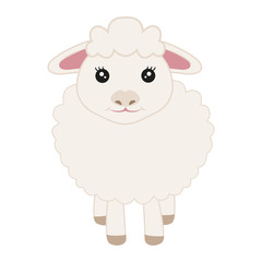 Fototapeta premium Cute cartoon sheep