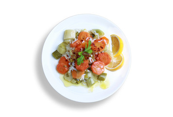 A plate of leeks